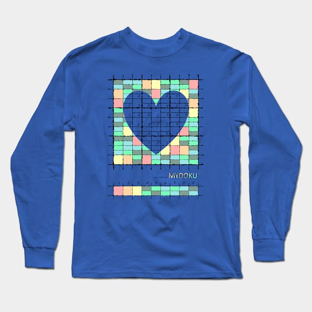 Mydoku_003_H001_004_F: Sudoku, Sudoku coloring, logic, logic puzzle, holiday puzzle, fun, away from screen Long Sleeve T-Shirt by Mydoku